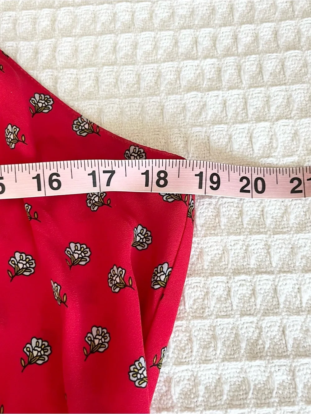 LOFT red Floral Halter Peplum Top size medium